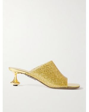 Loewe Paula's Ibiza Toy Mules Aus Pvc Mit Glitter-Finish - Gelb