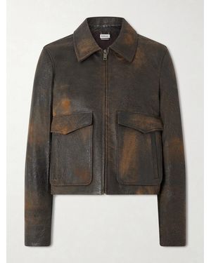 Jonathan Simkhai Sage Textured-Leather Jacket - Brown