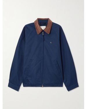 Aimé Leon Dore Jacke Aus Baumwoll-Twill Mit Stickerei Und Cordbesatz - Blau