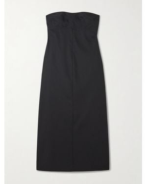 St. Agni Strapless Wool Maxi Dress - Black