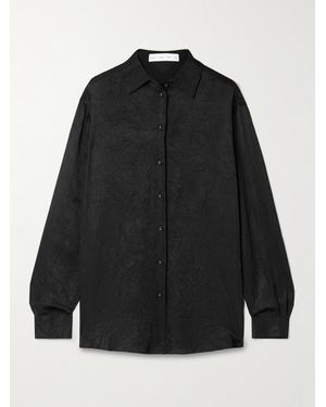 Proenza Schouler Hall Crinkled-Woven Shirt - Black