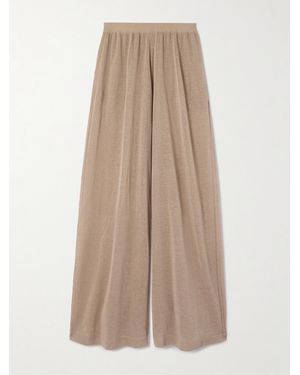 Alaïa Linen And Silk-Blend Trousers - Natural