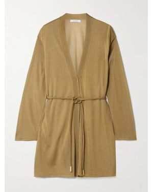 Max Mara Danza Belted Knitted Cardigan - Natural