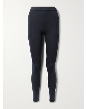 Stella McCartney Scuba Printed Tech-Jersey Leggings - Blue