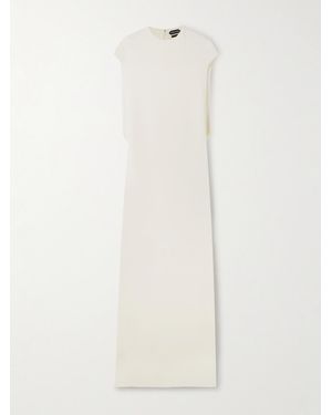 Tom Ford Stretch-Silk Georgette Gown - White