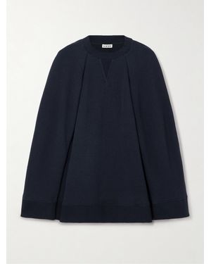 Loewe Cotton And Cashmere-Blend Jersey Poncho - Blue