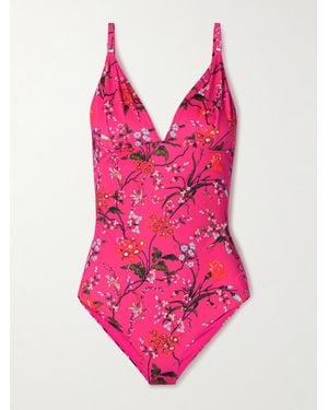 Erdem Floral-Print Swimsuit - Pink
