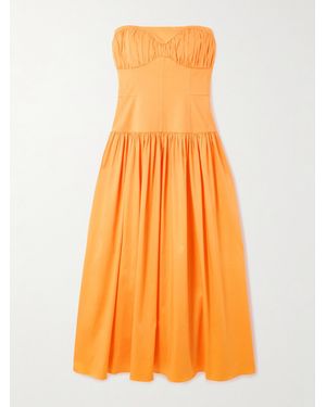 TOVE Lauryn Midikleid Aus Biobaumwollpopeline - Orange