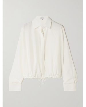 Loewe Balloon Silk-Crepe Shirt - White