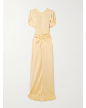 Victoria Beckham Robe Aus Glänzendem Crêpe - Mettallic