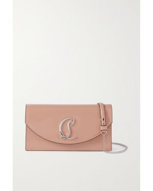 Christian Louboutin Loubi54 Schultertasche Aus Lackleder Mit Verzierung - Pink