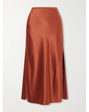 Violante Nessi Goya Satin Midi Skirt - Orange