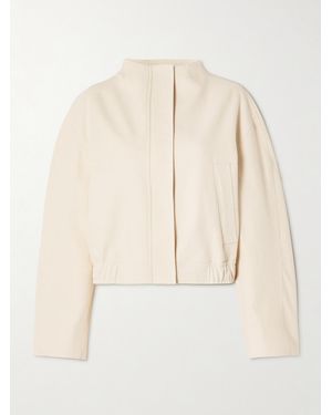 Loulou de Saison Bago Cropped Textured Cotton-Blend Twill Jacket - Natural