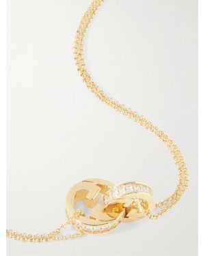 Gucci Blondie Goldfarbene Kette Mit Kristallen - Natur