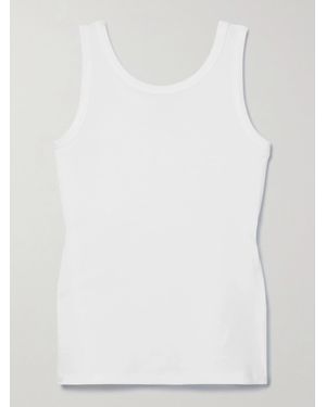 The Row Essentials Frankie Organic Cotton-Jersey Tank - White