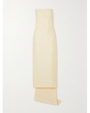 Emilia Wickstead Hattie Strapless Jacquard Gown - White