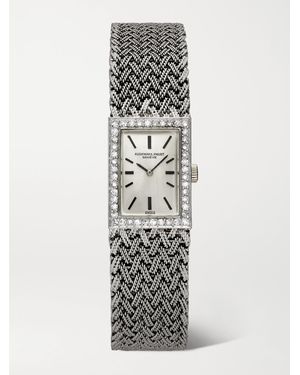 Stephanie Windsor Audemars Piguet Pre-Owned 1980S Hand-Wound 17Mm 18-Karat Diamond Watch, Ref. No. 45162 - White