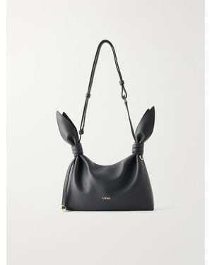 Loewe Scarf Mini Knotted Leather Shoulder Bag - Black