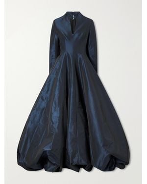 Marmar Halim Pleated Taffeta Gown - Blue