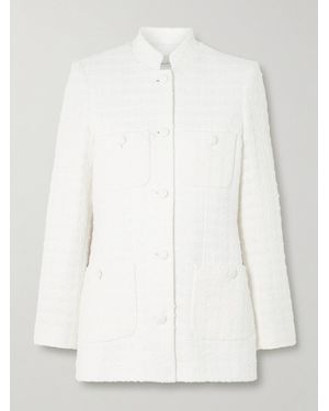 LIBEROWE Raja Checked Cotton-Blend Bouclé-Tweed Jacket - White
