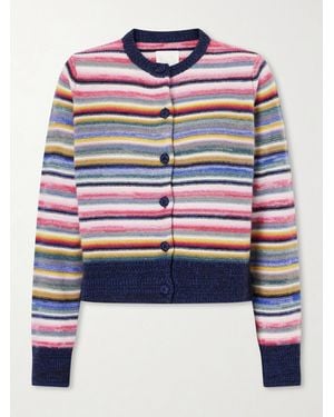 Suzie Kondi Kandria Cropped Striped Cashmere Cardigan - Multicolour