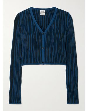 Donde Esteban Magdalena Verkürzter Cardigan Aus Baumwolle - Blau