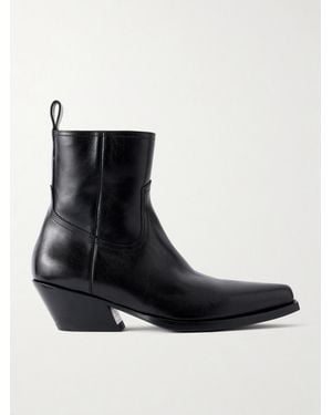 Ann Demeulemeester Imme Leather Ankle Boots - Black