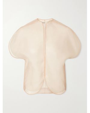 KHAITE Briar Silk-Organza Blouse - Natural