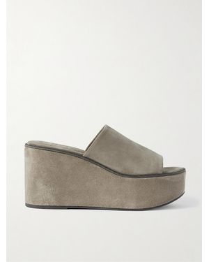 Brunello Cucinelli Classic High Mule - Grey