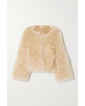 Dries Van Noten Feathered Wool-Jersey Jacket - Natural