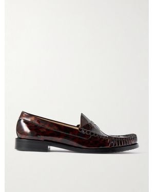 Stuart Weitzman Lottie Patent-Leather Loafers - Multicolour