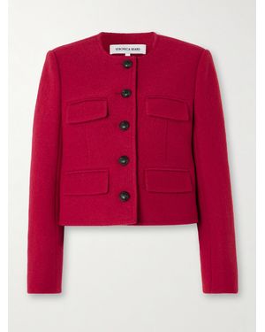 Veronica Beard Leslie Jacke Aus Woll-Bouclé - Rot