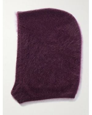Lisa Yang Brushed-Cashmere Balaclava - Purple