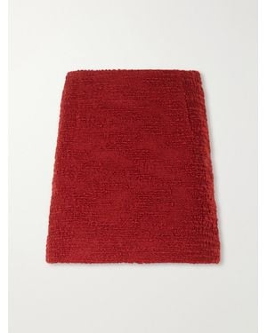 LIBEROWE Vera Wool-Blend Tweed Mini Skirt - Red