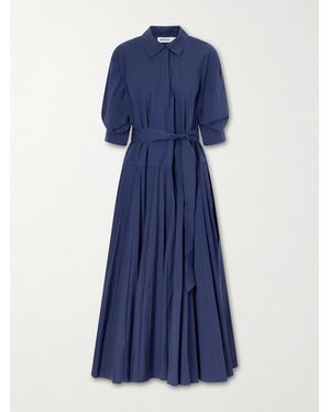 Jonathan Simkhai Arlo Cotton Belted Maxi Dress - Blue