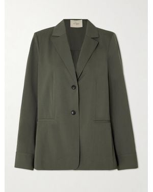 St. Agni Paneled Wool-Blend Twill Blazer - Green