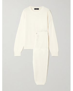 arch4 Elsa Cashmere Sweater And Track Pants Set - Natural