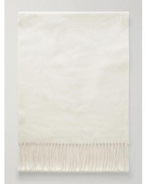Gabriela Hearst Blaine Fringed Silk And Cashmere-Blend Scarf - Natural