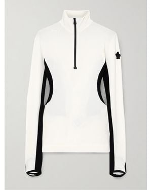 Moncler Color-Block Stretch-Jersey Base Layer - Natural