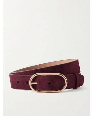 Gabriela Hearst Link Suede Belt - Purple