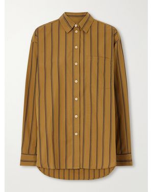 Jamie Haller The Essential Striped Cotton And Silk-Blend Shirt - Natural