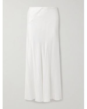 The Row Luce Washed-Satin Maxi Skirt - White