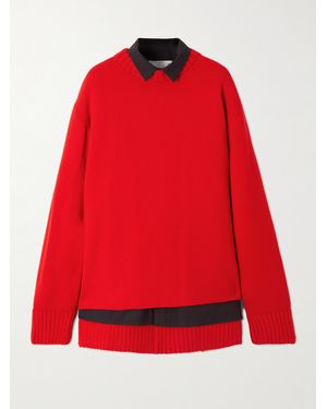 Sacai Layered Wool Mini Dress