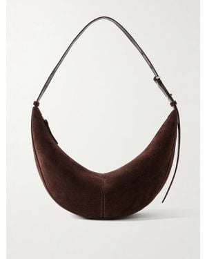 Proenza Schouler Slide Schultertasche Aus Veloursleder - Braun