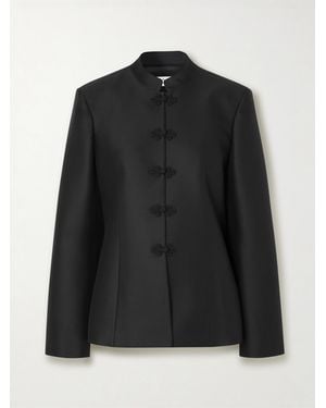 Rohe Wool And Silk-Blend Twill Jacket - Black