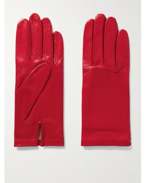 Agnelle Kate Leather Gloves - Rot