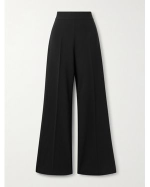 Carolina Herrera Diane Wool-Blend Wide-Leg Trousers - Black