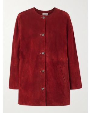 Loulou de Saison Waren Panelled Suede Jacket - Red