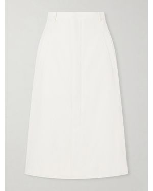 AURALEE Wool, Cotton And Linen-Blend Skirt - White
