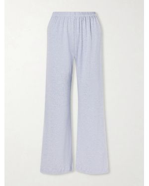 Leset Nando Cotton-Jersey Straight-Leg Track Trousers - White